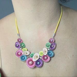 𝅺colorful rainbow and pearl necklace